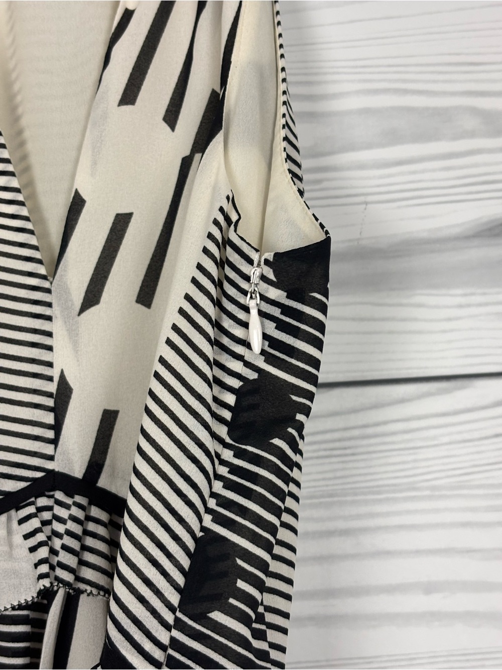 Anthropologie Maeve Polka Dot Maxi Dress Black White Size 4 - Picture 5 of 9